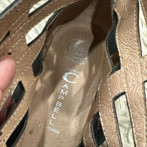 Jeffrey campbell leather cutout lace up booties 7.5 - Picture 12 of 12